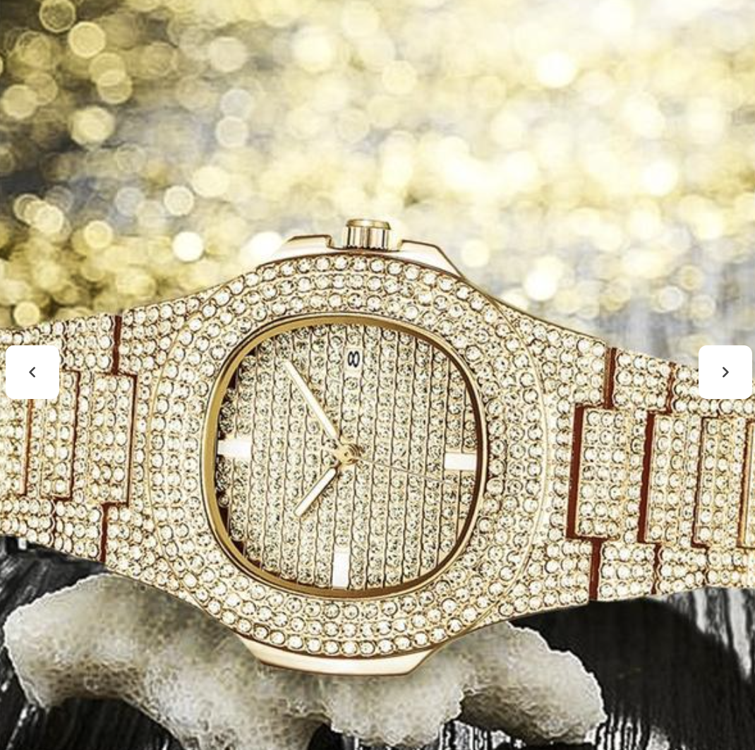 Relógios de luxo: ouro e prata em diamantes