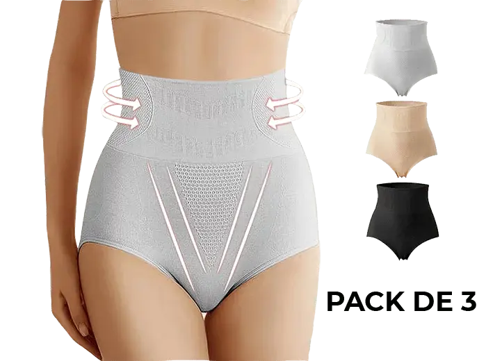 Pack de 3 braguitas moldeadoras "Push Up"