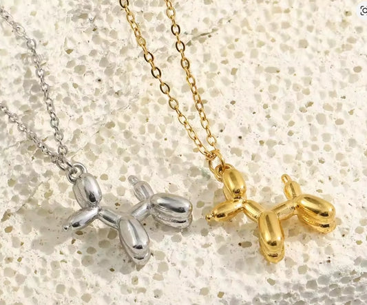 Collar de perro globo: plata y oro 